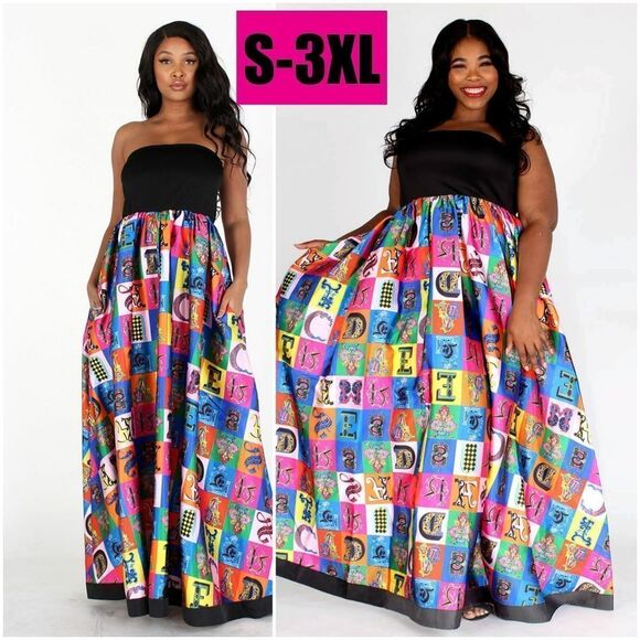 Multiprint Tube Dress - Picture 1 of 4